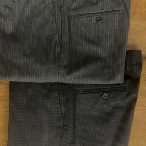 Pinstripe Black Trousers